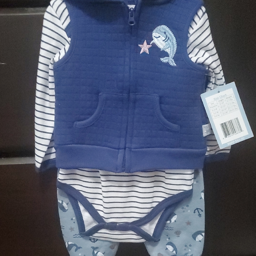 Blue Striped Kids Matching Set